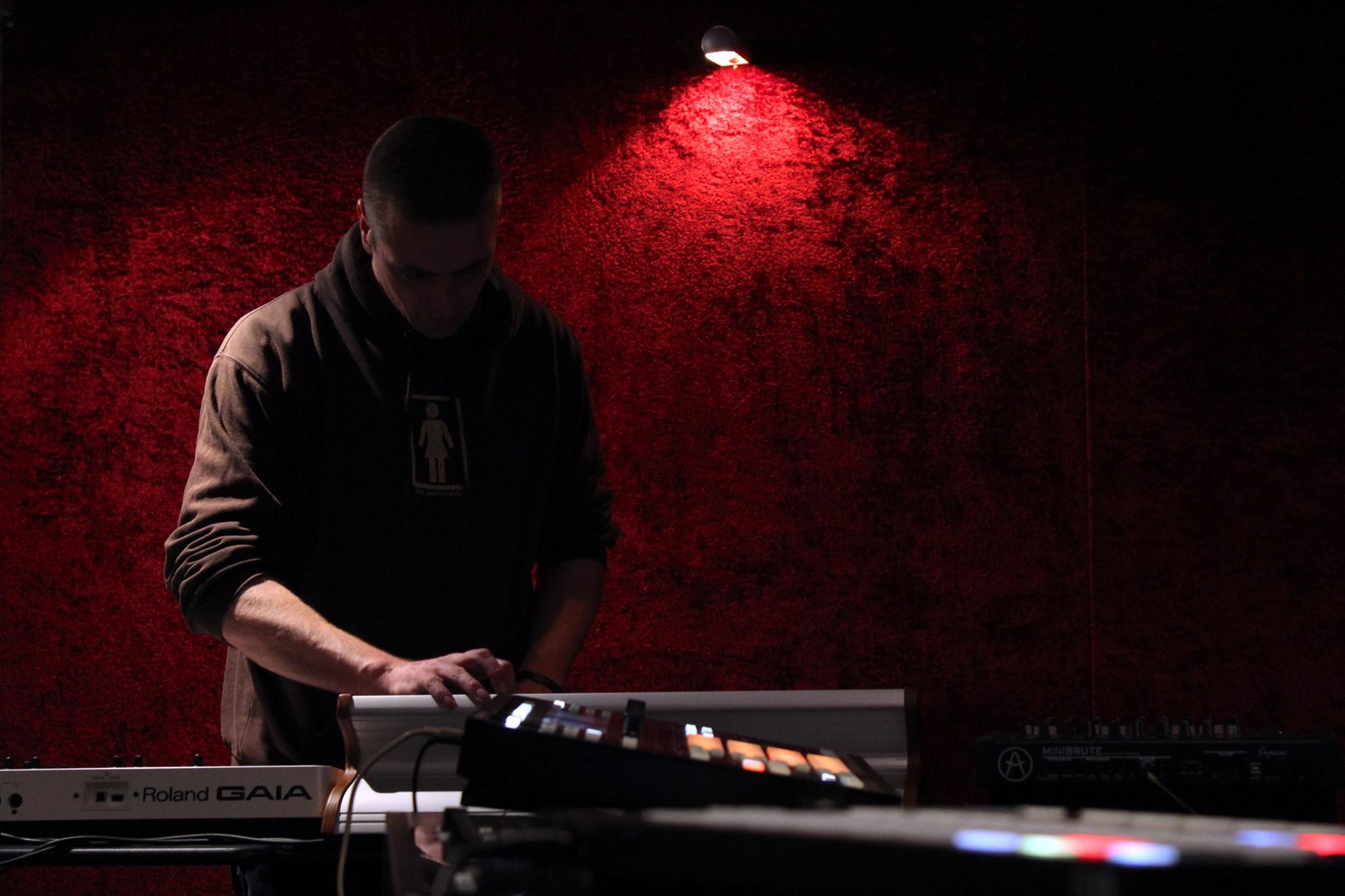Open Jamsession richard in het veld MOog Sub 37 awesome photo december 2016